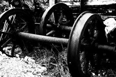 Close-up of rusty machine part