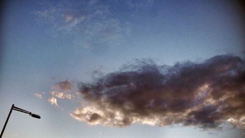 Low angle view of cloudy sky