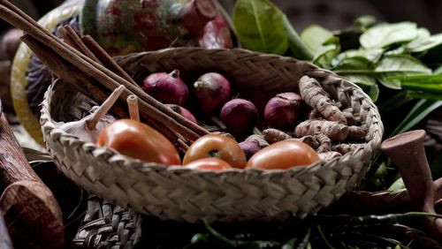 Close-up of fruits in basket