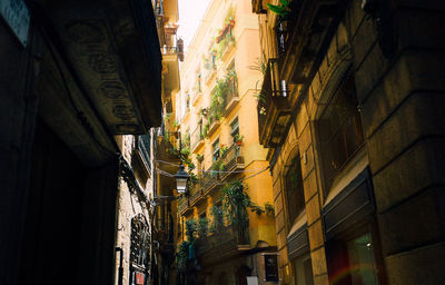 Low angle view of buildings in city