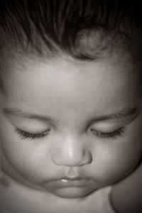 Close-up portrait of cute baby