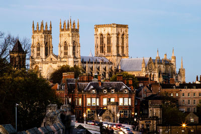 View of cathedral against sky in city