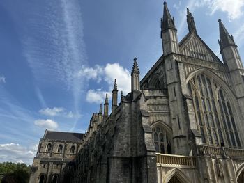 Low angle view of church against sky