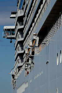 Close up of a side of cruise ship - vertical