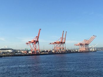 Cranes at commercial dock