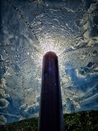 Scenic view of water tower against sky