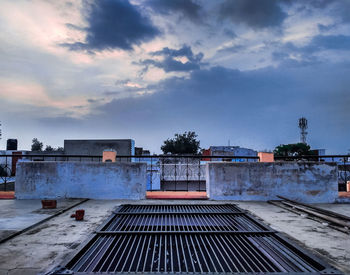 View of building against cloudy sky