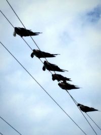 Low angle view of power lines