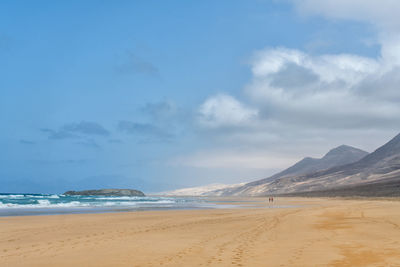 Beautiful cofete beach at fuerteventura island