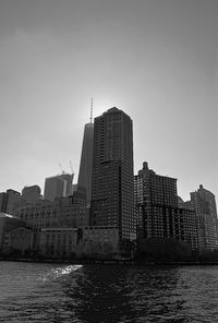 Low angle view of city against sky