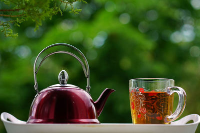 Close-up of tea in cup