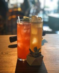 Close-up of drink on table