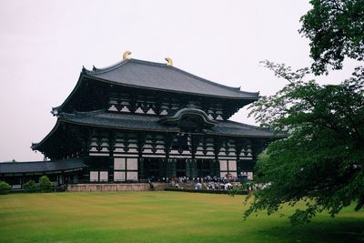 Temple against clear sky