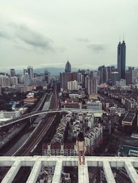 High angle view of cityscape