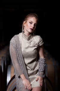Portrait of beautiful young woman
