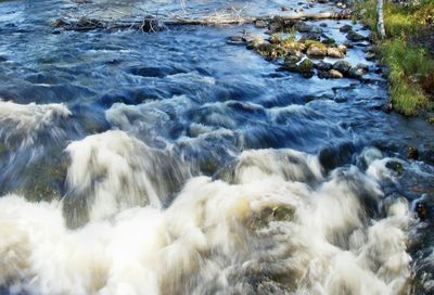 Stream flowing through rocks