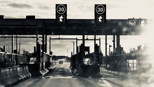 Road in city against sky