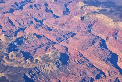 High angle view of rock formations