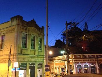 Illuminated street light at night