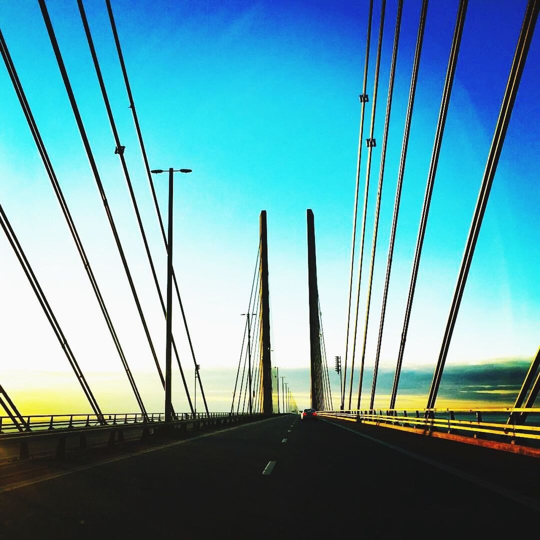 BRIDGE AGAINST CLEAR BLUE SKY