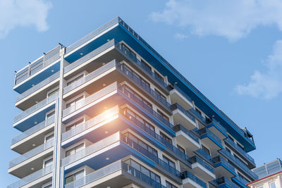 Modern apartment buildings in a residential area of alanya, turkey.