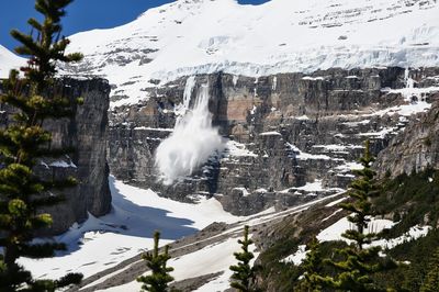 Scenic view of snow covered mountain