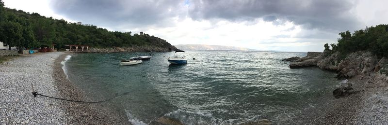 Panoramic view of sea against sky