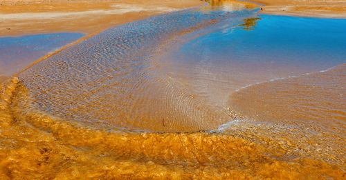 High angle view of beach