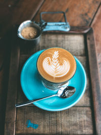 Coffee cup on table