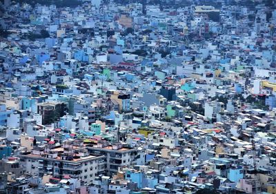 High angle view of city