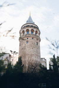 Low angle view of historic building against sky