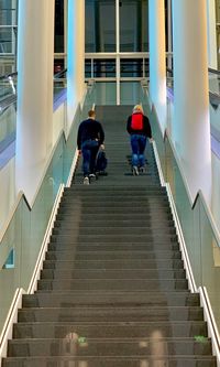 People walking on staircase