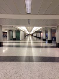 Empty corridor of building