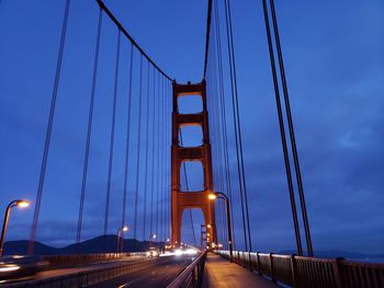 View of suspension bridge