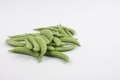 High angle view of vegetables on white background