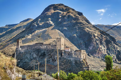 Khertvisi fortress is one of the oldest fortresses in georgia, view from highway