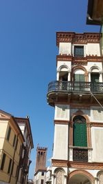 Low angle view of building against clear sky