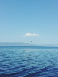 View of sea against blue sky