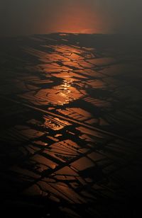 Shadow of man on beach