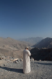 Scenic view of mountains against clear sky