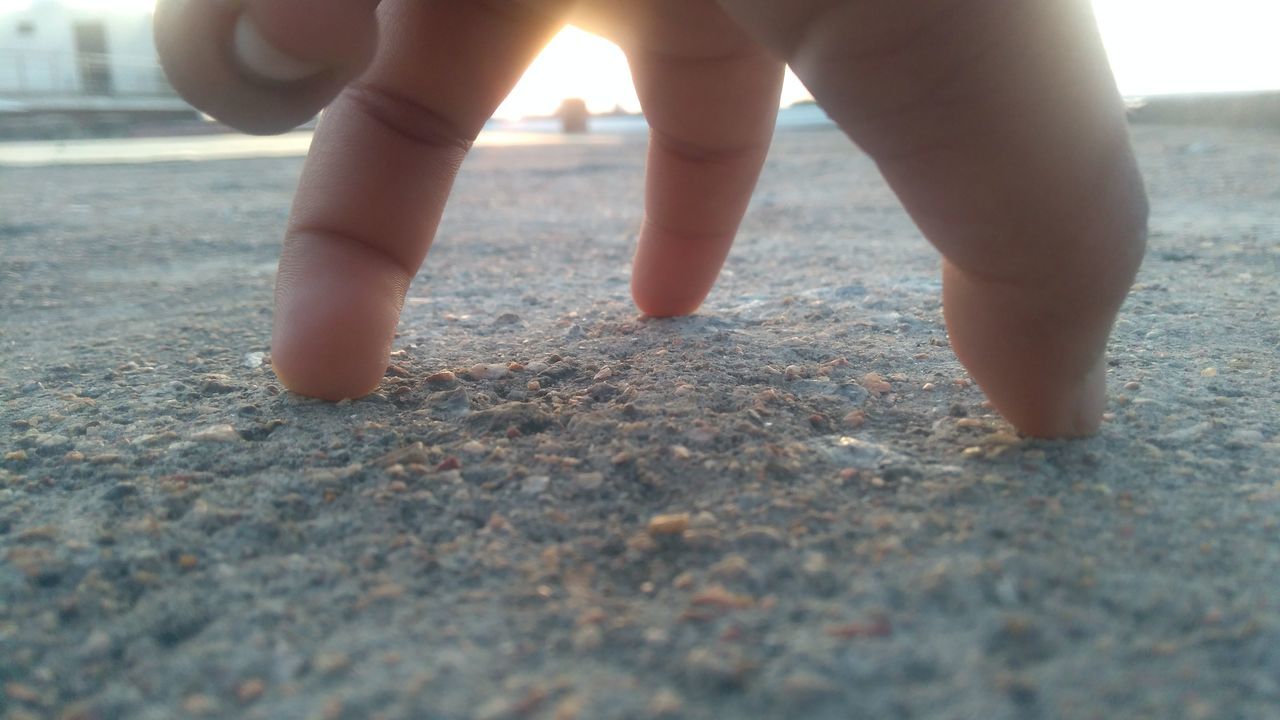 human leg, one person, childhood, child, limb, low section, hand, finger, day, nature, sunlight, sand, close-up, barefoot, toddler, selective focus, human foot, surface level, skin, outdoors, human limb, baby, lifestyles, innocence, leisure activity
