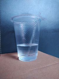 Close-up of drink in glass on table