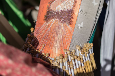 Close up of floral pattern