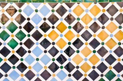 Full frame shot of tiled floor