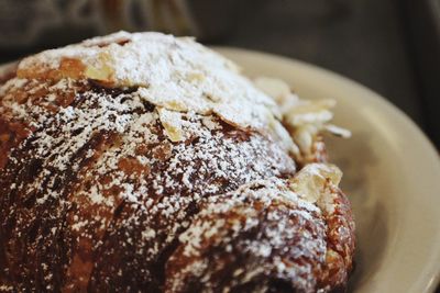 Close-up of bread in plate