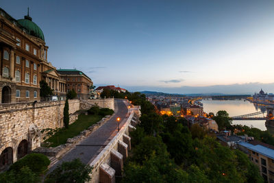 Buda castle and historic town centre of budapest, hungary.