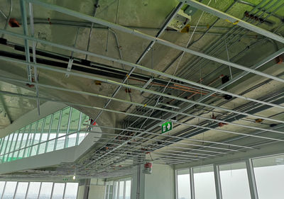 Low angle view of modern building interior