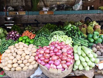 Full frame shot of vegetables for sale at market stall