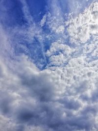 Low angle view of clouds in sky