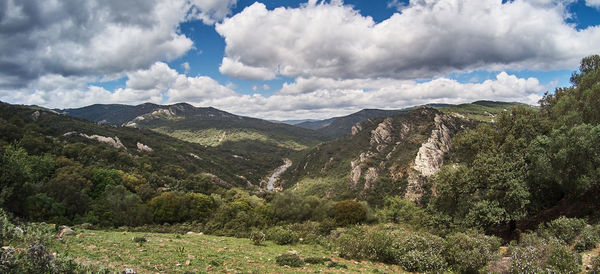 Panoramic view of landscape against sky